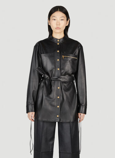 Balmain Belted Overshirt Black bln0252010