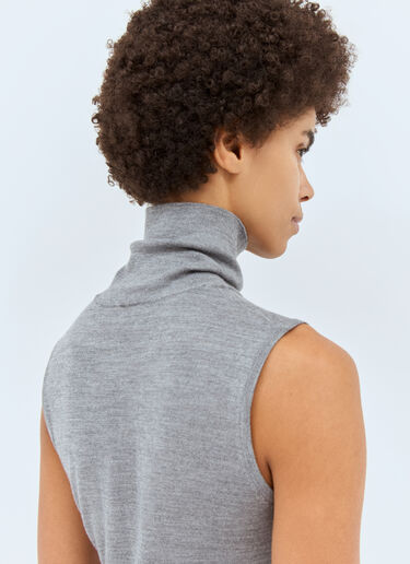 TOTEME Draped Knit Dress Grey tot0258003
