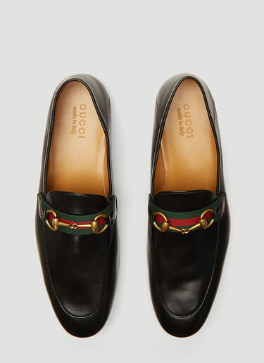 Gucci Brixton Web-Trimmed Horsebit Loafers Black guc0137087