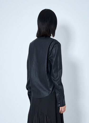 LN-CC® - Our Legacy: Slim Zip Shirt - Black Our Legacy Slim Zip Shirt Black our0265042