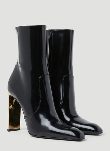 Saint Laurent Auteuil High Heel Boots Black sla0253056
