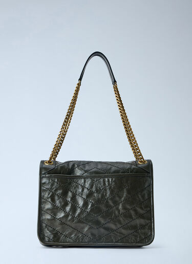 LN-CC® - Saint Laurent: Medium Niki Chain Shoulder Bag - Dark Green Saint Laurent Medium Niki Chain Shoulder Bag Dark Green sla0264008