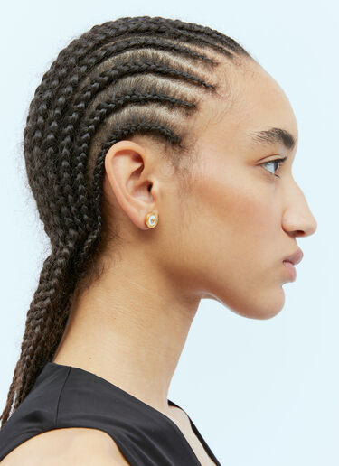 Versace Enamel Medusa Stud Earrings Black vrs0254016
