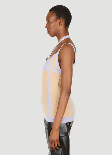 Ninamounah Asymmetric Knit Top Beige nmo0248007