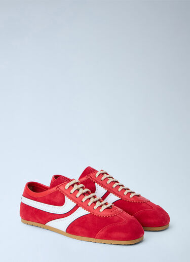 Dries Van Noten Suede Panel Sneakers Red dvn0265027