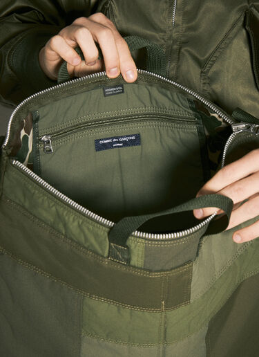 Comme des Garçons Homme Logo Patch Tote Bag Green cdh0158007