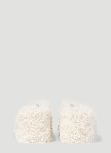 Coperni Fluffy Branded Wedge Sandal White cpn0253018