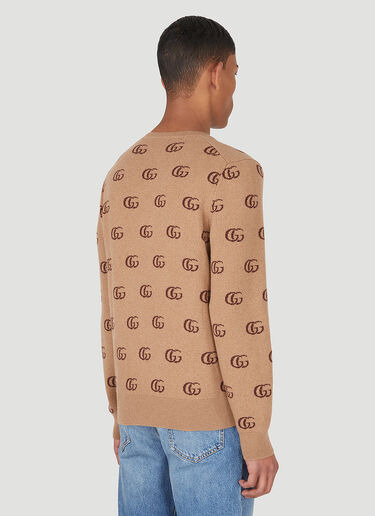 Gucci GG Jacquard Sweater Beige guc0147031