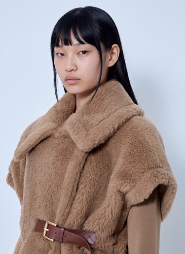 LN-CC® - Max Mara: Belted Teddy Cape - Camel Max Mara Belted Teddy Cape Camel max0266082