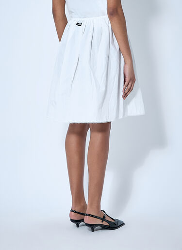 Miu Miu Logo Patch Skirt White miu0260042