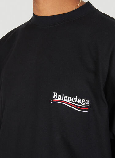 Balenciaga 徽标印花 T 恤 黑色 bal0149022