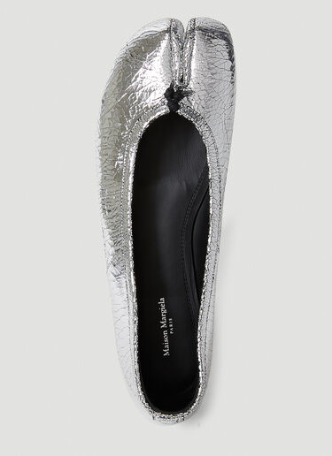 Maison Margiela Tabi Broken Mirror Ballerina Shoes Silver mla0253035