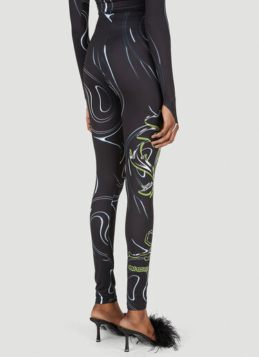 Maisie Wilen Body Shop 抽象紧身裤 黑色 mwn0247009