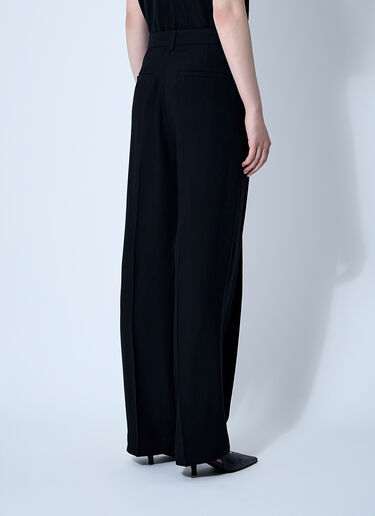 TOTEME Double-Pleat Fluid Pants Black tot0261039