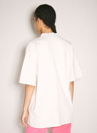 Balenciaga Logo Embroidery T-Shirt Off white bal0257012