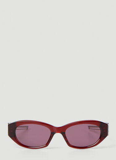 Moncler x Gentle Monster Swipe 2 Oval Sunglasses Red mgm0350005