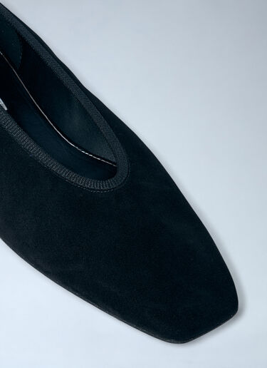 Minimalist Suede Ballerinas Flats TOTEME Minimalist Suede Ballerinas Flats Black tot0261037