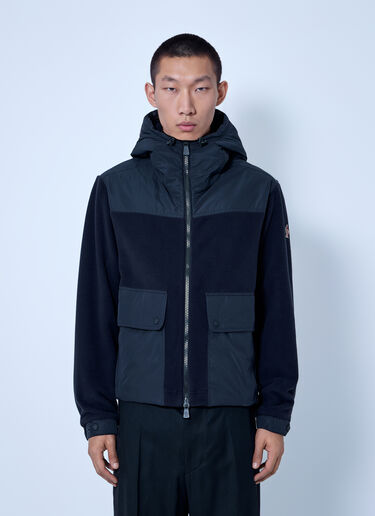 LN-CC® - Moncler Grenoble: Polartec® Zip-Up Hoodie - Black Moncler Grenoble Polartec® Zip-Up Hoodie Black mog0165002