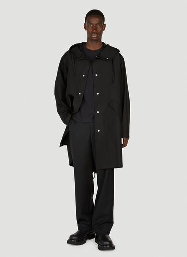 Jil Sander Logo Parka Coat Black jil0151034