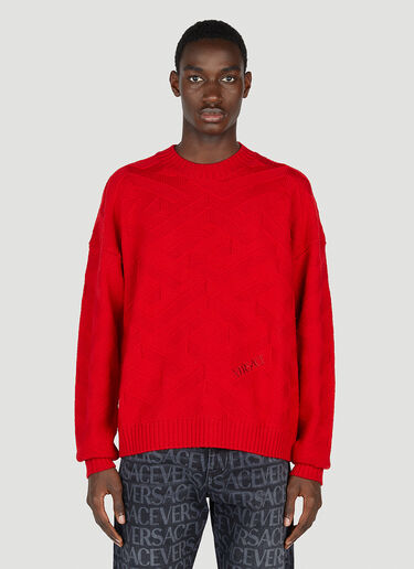 Versace Greca Knit Sweater Red ver0151009