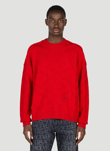 Versace 그레카 니트 스웨터 레드 ver0151009