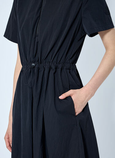 LN-CC® - Moncler: Short Sleeve Midi Dress - Black Moncler Short Sleeve Midi Dress Black mon0265090