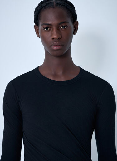 Cotton Long Sleeve T-Shirt Rick Owens Cotton Long Sleeve T-Shirt Black ric0161021