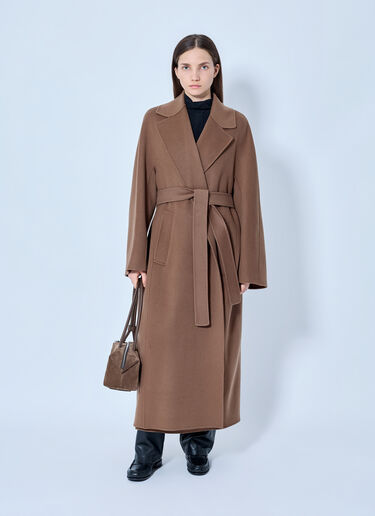 Max Mara Belted Wool Coat Camel max0265233