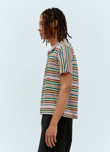 Maison Margiela Stripe Knit Polo Shirt Multicolour mla0155004