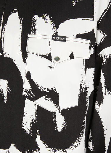 Alexander McQueen Graffiti Print Shirt White amq0149008