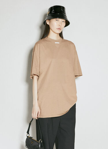 Prada ロゴプレート パテントレザーバケットハット ブラック pra0255011