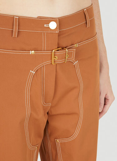 Stella McCartney Contrasting Stitching Pants Orange stm0250008