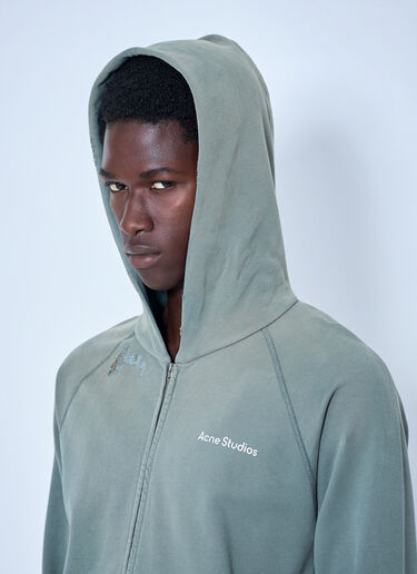 Acne Studios 수선된 플리스 후디 녹색 acn0165013