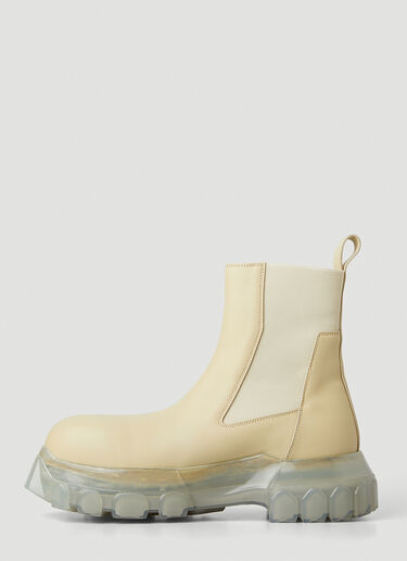 Rick Owens Beatle 보조 트랙터 부츠 크림 ric0247056