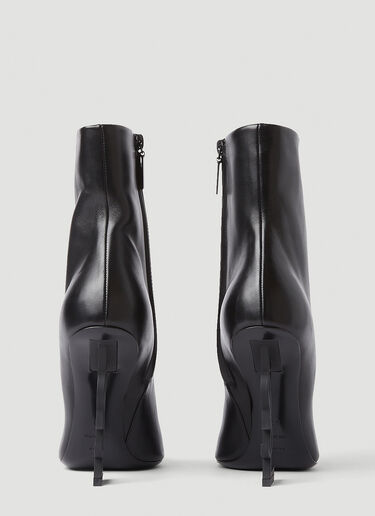 Saint Laurent Opyum 徽标高跟靴 黑色 sla0249078