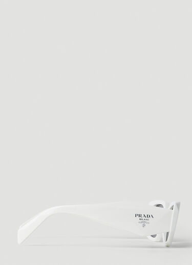 Prada Geometric Frame Sunglasses White lpr0352003