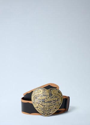 Acne Studios Heart Logo Engraved Belt Camel acn0262012