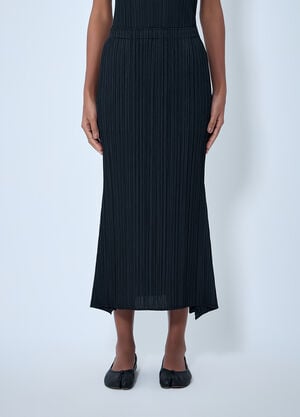 Pleats Please Issey Miyake Pleated Midi Skirt Black plp0263003