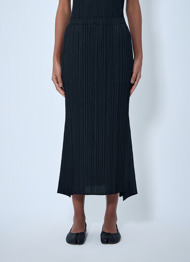 Pleats Please Issey Miyake Pleated Midi Skirt Black plp0263003