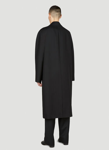 Alexander McQueen Double Breasted Raglan Coat Black amq0152013
