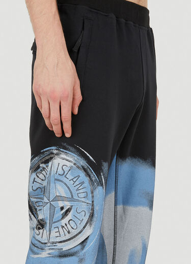 Graphic Print Track Pants Stone Island Graphic Print Track Pants Black sto0150031