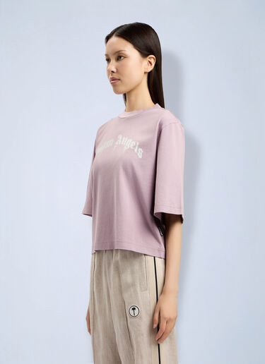 Palm Angels Curved Logo Boxy T-Shirt Pink pma0264193
