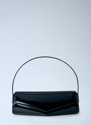 LN-CC® - Jil Sander: Kante Flap Shoulder Bag - Black Jil Sander Kante Flap Shoulder Bag Black jil0266009