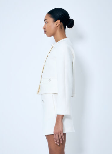 Gucci Wool-Blend Boucle Jacket White guc0259003