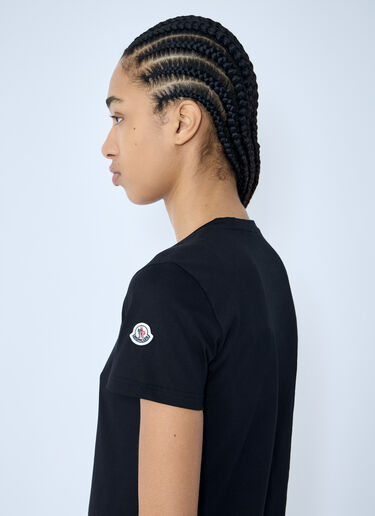 Moncler 徽标图案 T 恤 黑色 mon0260028