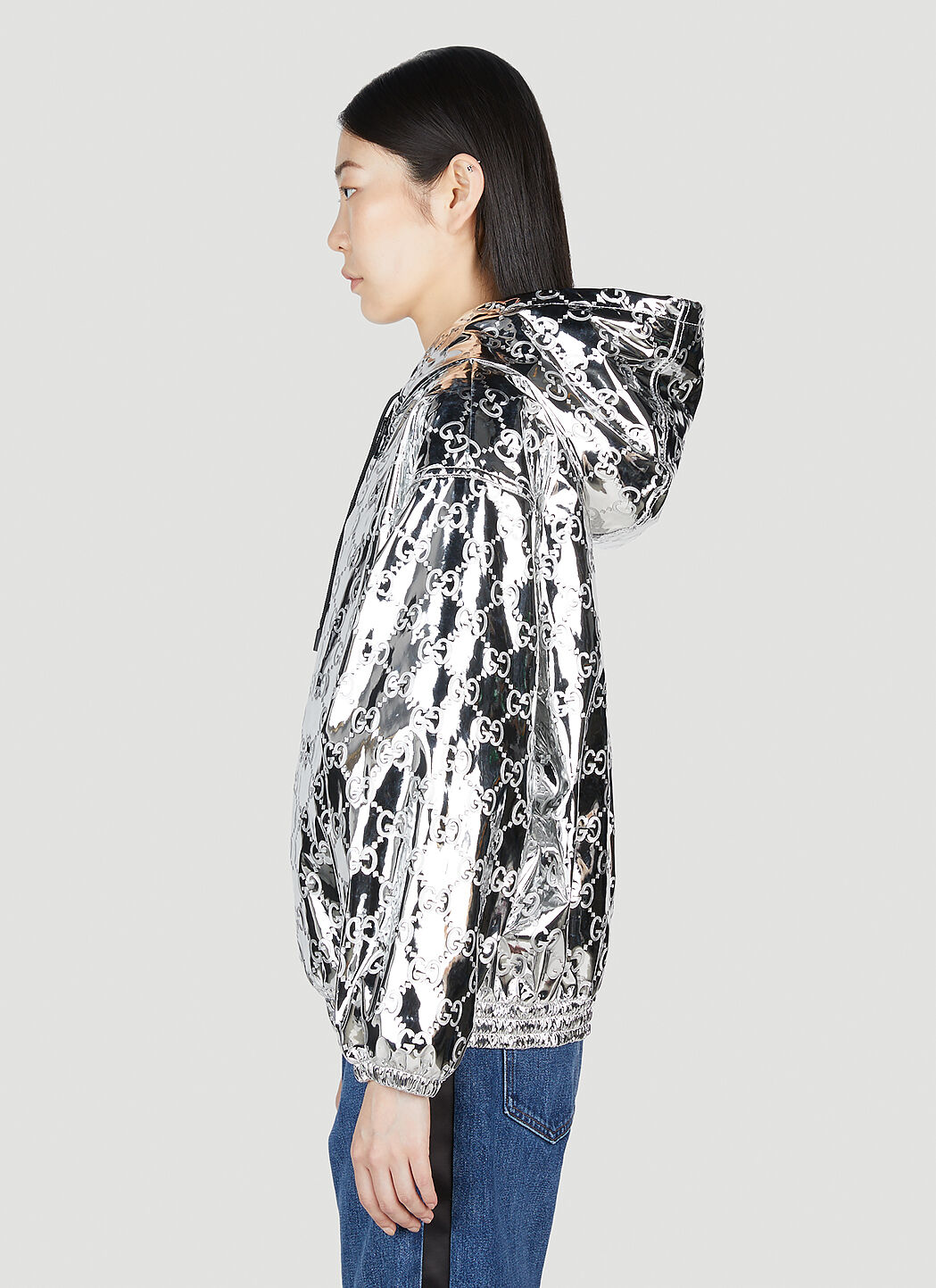 Gucci silver bomber jacket online