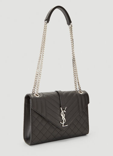 Saint Laurent Envelope Satchel Medium Shoulder Bag Black sla0241080