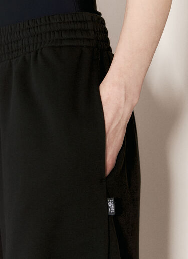 MM6 Maison Margiela 언브러시드 저지 트랙 팬츠 블랙 mmm0255008
