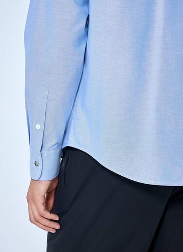 Moncler Button-Down Cotton Shirt Dark Blue mon0165059