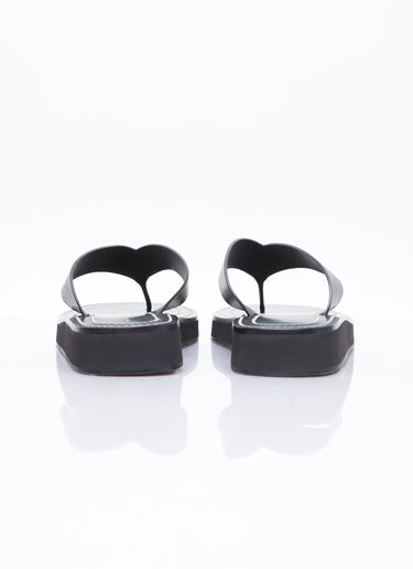 The Row Ginza Leather Sandals Black row0253057